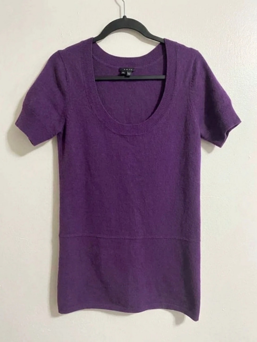 Theory Purple Wool Mini Dress Size Medium